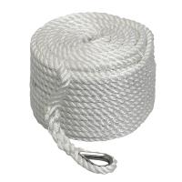Трёх прядный якорный трос 16мм*45м белый STALW03_16 от прозводителя SANTONG ROPE