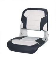 Сиденье пластмассовое складное с подложкой All Weather High Back Seat, бело-чёрное 75140WC от прозводителя Newstarmarine