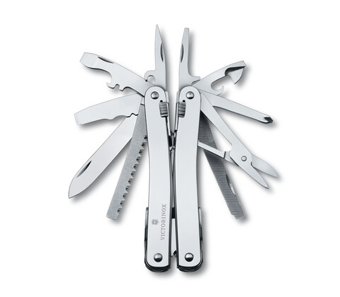Мультитул Victorinox SwissTool Spirit X Plus, 105 мм, 35 функций, кожаный чехол 3.0235.L от прозводителя Victorinox