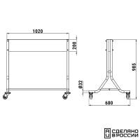 Стойка для 2-х ПЛМ передвижная 060104T от прозводителя Техномарин