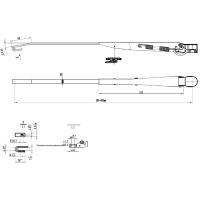 Поводок стеклоочистителя W.E 300-400мм, посадка на вал M8-10 (тип-H) S-007(B) 300-400 M8 от прозводителя W.E