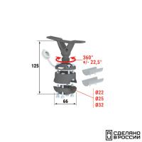 Утка (Кнехт) швартовая с замком быстросъемным и хомутом на леер 020252T от прозводителя Техномарин