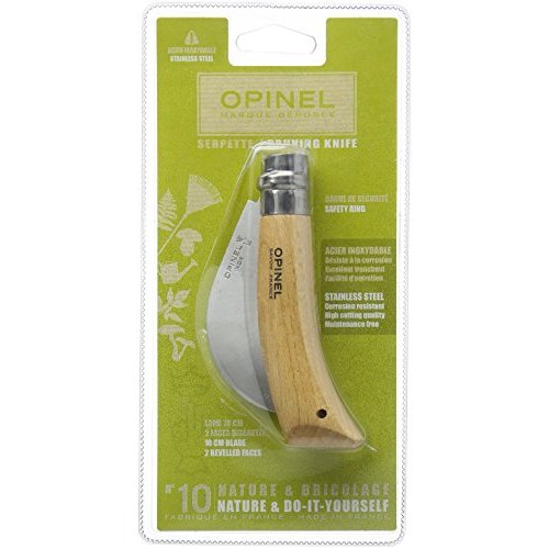 Нож садовый Opinel №10, нержавеющая сталь, с изогнутым лезвием, блистер, 000657 000657 от прозводителя Opinel