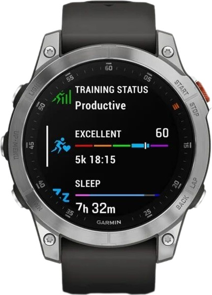 Garmin Epix (Gen 2) - 47 мм Standard | Slate Steel with Black Band