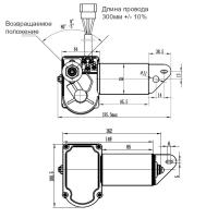 Электропривод стеклоочистителя W.E, длина резьбы 50 мм, посадка 13.5 мм, 45-60-80-110°, 12В WEM1233AA 50 от прозводителя W.E