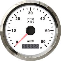 Тахометр 6000 об/мин со счетчиком моточасов (WS), SR:1-10 KY07106 от прозводителя KUS