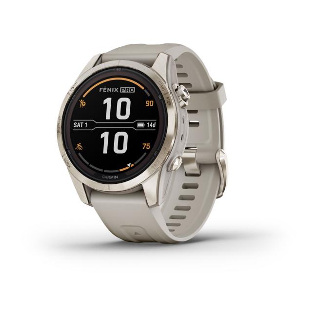Garmin Fenix 7s Pro Sapphire Solar золотистый корпус со светло-песочным ремешком 010-02776-15 от прозводителя Garmin