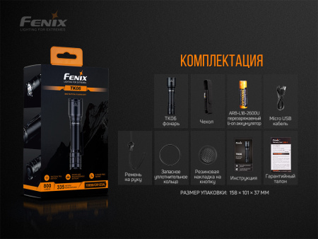 Фонарь Fenix TK06 Cree SST20 L4 TK06 от прозводителя Fenix