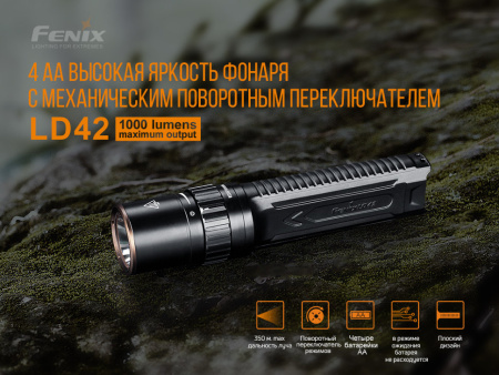 Фонарь Fenix LD42 1000 люмен LD42 от прозводителя Fenix