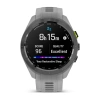 Garmin Approach S70 - 42 мм | Black/Amp Yellow Ceramic Bezel with Powder Grey Silicone Band