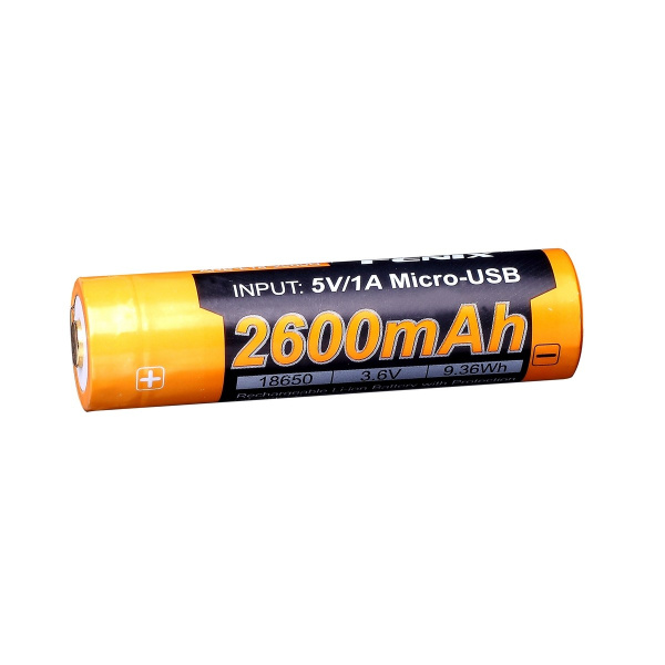 Аккумулятор 18650 Fenix 2600U mAh с разъемом для USB, ARB-L18-2600U ARB-L18-2600U от прозводителя Fenix