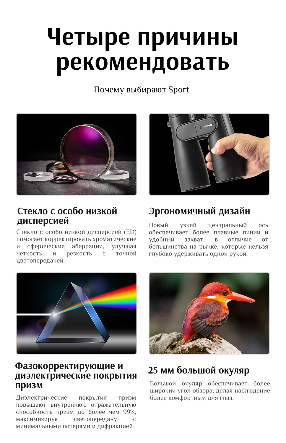 Бинокль Eyeskey Sport ED-12x50