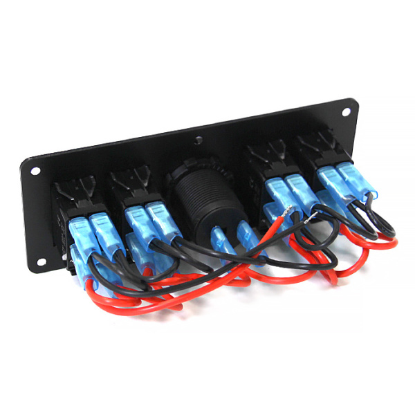 Панель 4х клавишных переключателей с розеткой питания NEKEKE AS08 от прозводителя NEKEKE