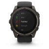 Garmin Fenix 8 - 51 мм SOLAR | SAPPHIRE | Carbon grey DLC titanium with Black/pebble grey silicone band