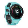 Garmin Forerunner 265 - 46 мм | Black Bezel with Aqua Case and Aqua/Black Silicone Band