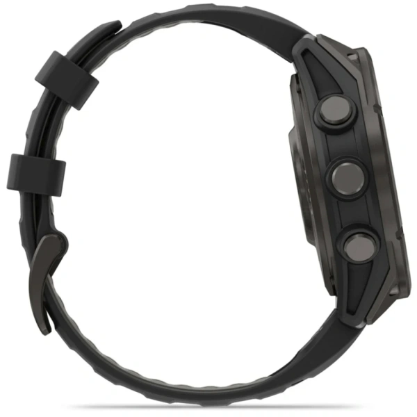 GARMIN  FENIX 8 PRO – 47 mm, AMOLED, Sapphire, Carbon Gray DLC Titanium with Black/Pebble Gray Silicone Band 010-03198-01 от прозводителя Garmin