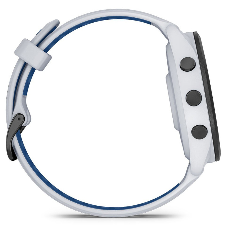 Garmin Forerunner 265 - 46 мм | Black Bezel with Whitestone Case and Whitestone/Tidal Blue Silicone Band