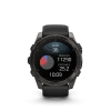 Garmin Fenix 8 - 51 мм AMOLED | SAPPHIRE | Carbon grey DLC with Black/pebble grey silicone band