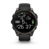 Garmin Fenix 8 - 47 мм AMOLED | SAPPHIRE | Carbon grey DLC titanium with Black/pebble grey silicone band