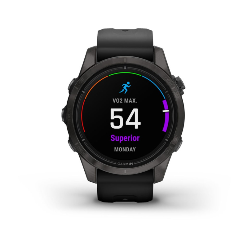 Garmin Epix Pro (Gen 2) - 42 мм PRO | SAPPHIRE | Carbon Grey DLC Titanium with Black Band