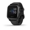 Garmin Venu Sq - Music Edition | Slate Aluminium Bezel with Black Case and Silicone Band