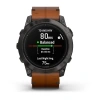 Garmin Epix Pro (Gen 2) - 51 мм PRO | SAPPHIRE | Carbon Grey DLC Titanium with Chestnut Leather Band