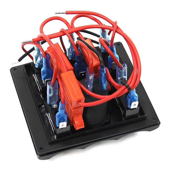 Панель переключателей 5шт с гнездом прикуривателя NEKEKE TF5J/S от прозводителя NEKEKE