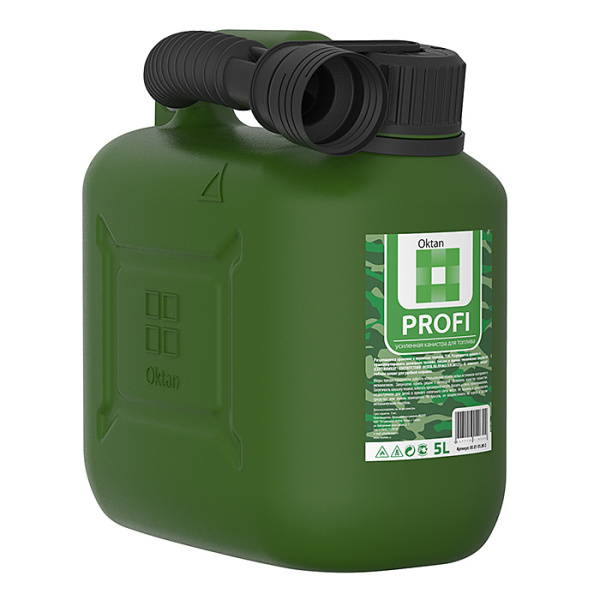 Канистра для бензина 5л с заливным устройством PROFI 05.01.01.00-2 от прозводителя Oktan