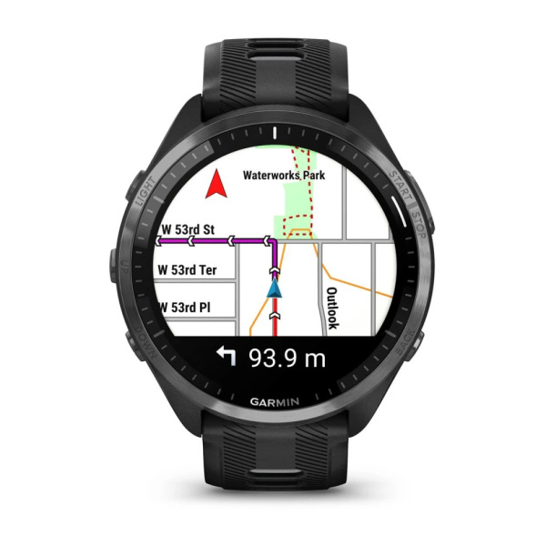Garmin Forerunner 965 черные, темно-серый DLC титановый безель, с черным ремешком 010-02809-80 от прозводителя Garmin