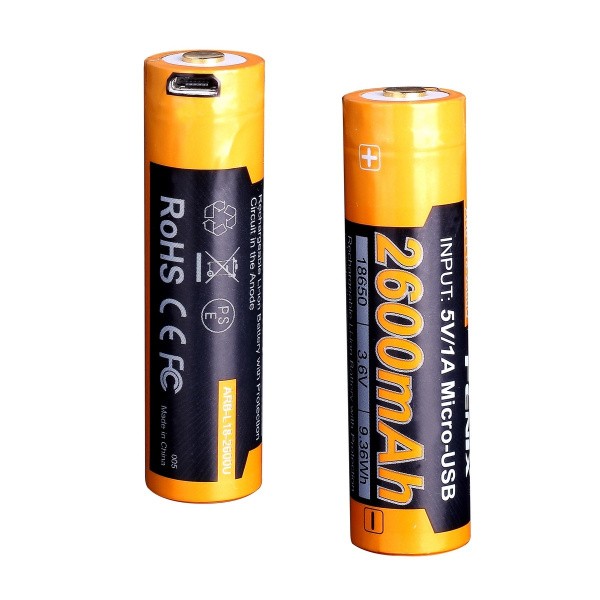 Аккумулятор 18650 Fenix 2600U mAh с разъемом для USB, ARB-L18-2600U ARB-L18-2600U от прозводителя Fenix